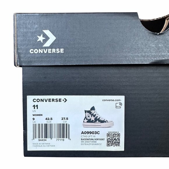 ⭐Converse Chuck Taylor All Star Lift Platform Hi Large Stars 11 Shoes A09903C⭐ - Picture 7 of 10